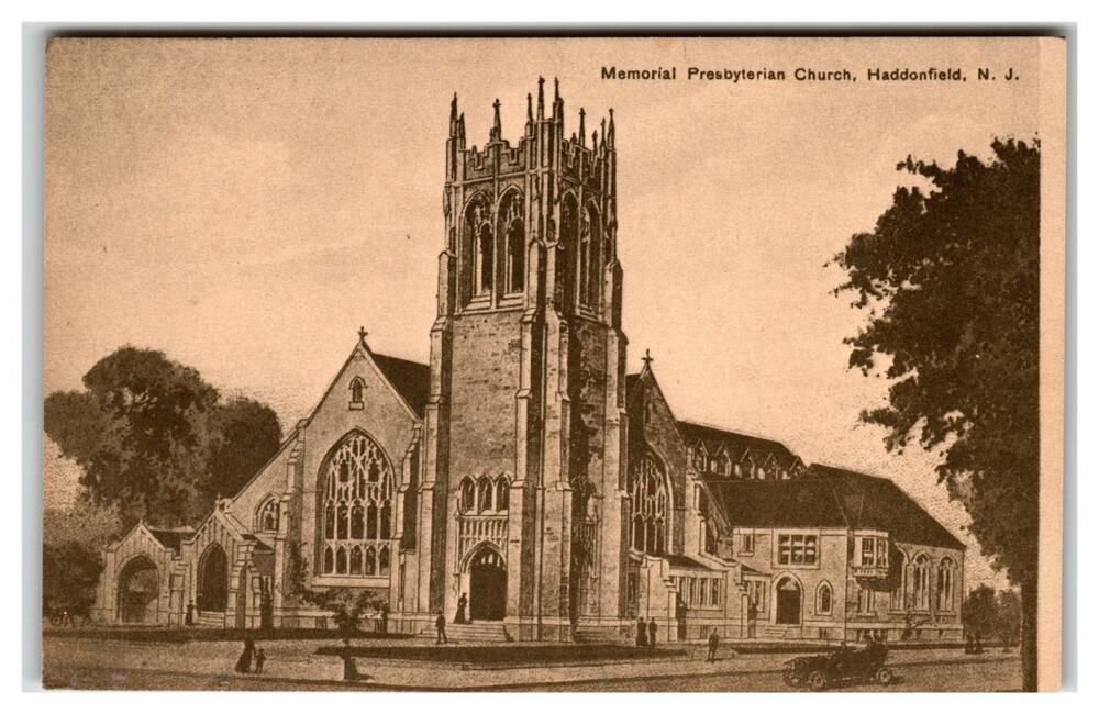 Memorial Presbyterian Church Haddonfield NJ 1984 Reprint Postcard Posted 1985